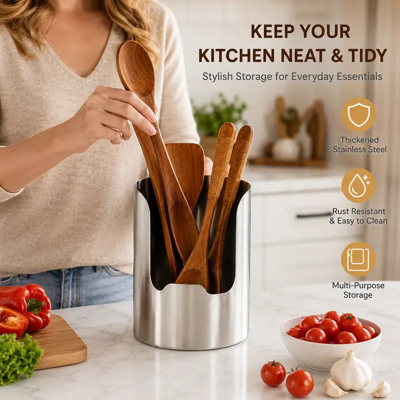 🔥HOT SALE 49% OFF🥄Stainless Steel Cooking Utensil Holder