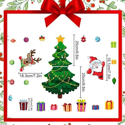 Christmas Refrigerator Magnets Tree Santa Reindeer Snowman for Fridge Kitchen Metal Door Decor