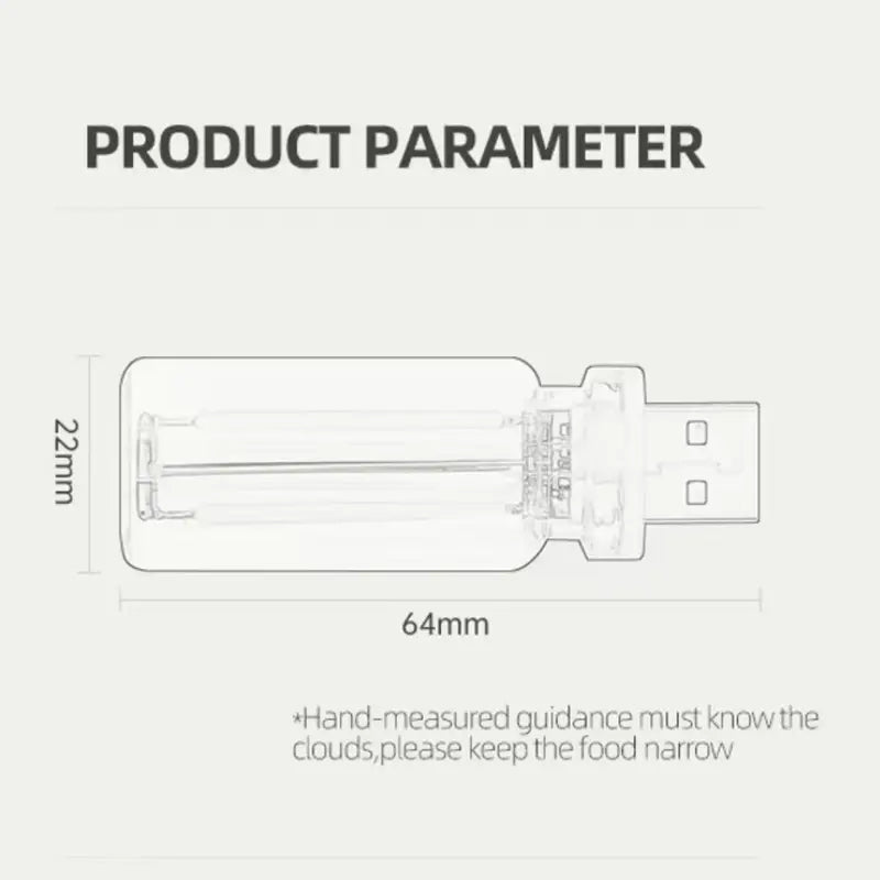 Car USB Touch Dimmable LED Filament Night Light Warm Ambient Light