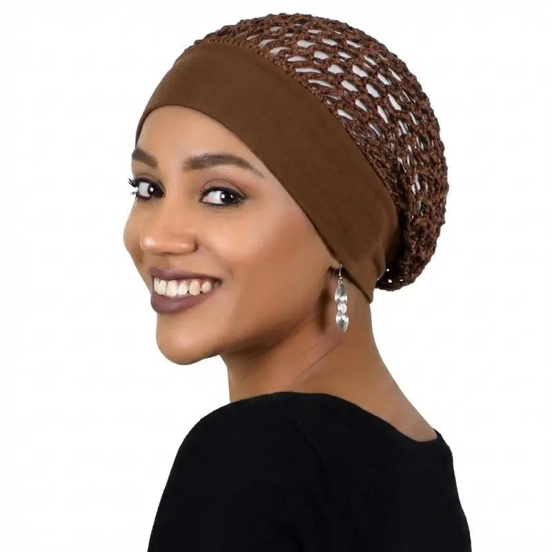 3-Piece Stretchy Wide-Edge Sleeping Cap Set – Soft Bonnet for Nighttime Hair Care & Shower Use