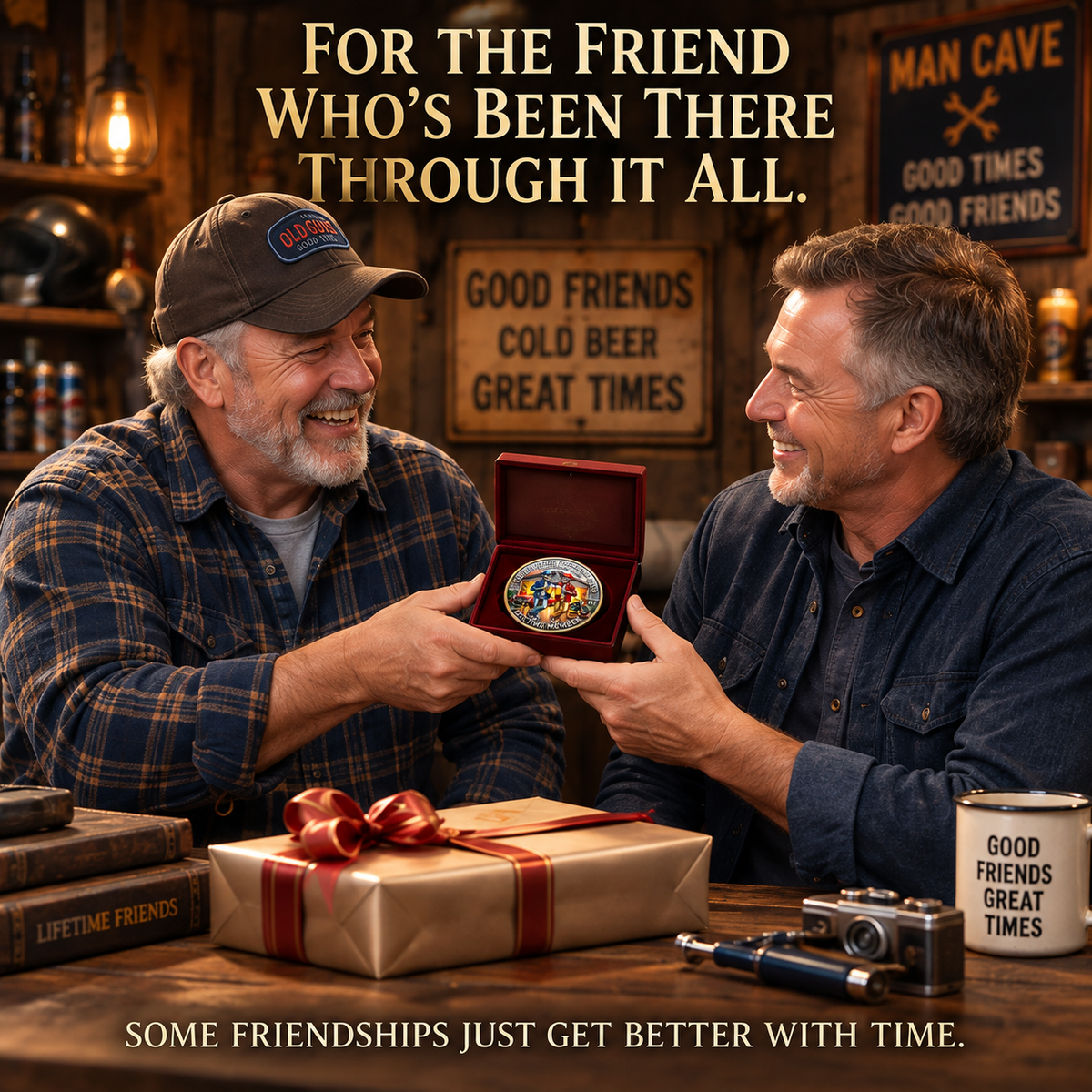 Old Bastards Friendship Club 2026 Double Sided Commemorative Medal Gift