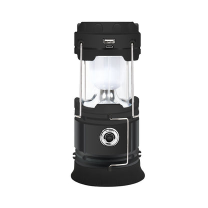 Foldable Waterproof Solar LED Emergency Lantern With Flashlight For Outages And Hiking