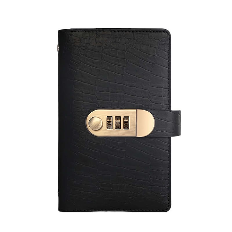 Lockable Savings Notebook - Digit Resettable Password Lock A6 Savings Notebook for Money & Important Items