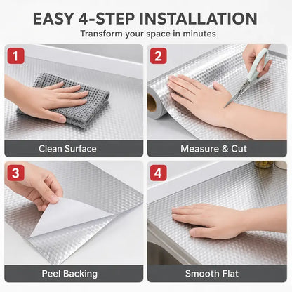 Self Adhesive Aluminum Foil Kitchen Backsplash Wallpaper