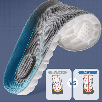 4D Shoe Cloud Insoles for Men Women Soft Memory Foam Orthotic Sports Inserts