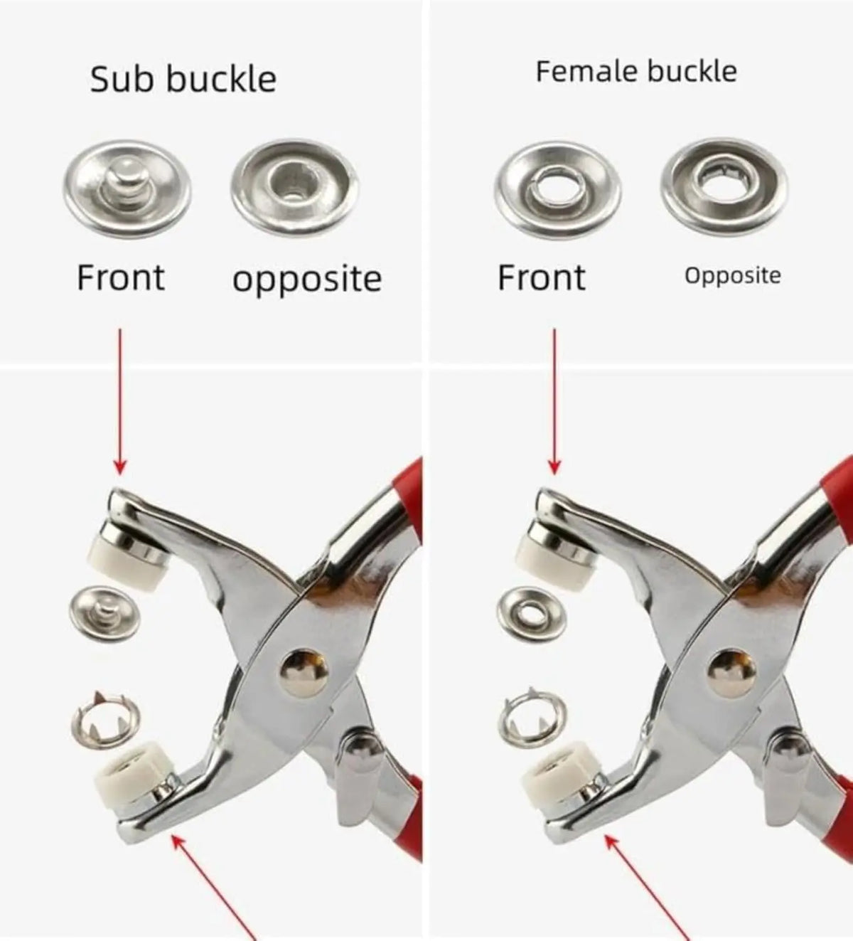 🔥HOT SALE 49% OFF✨100 pcs Invisible Colored Metal Buckle & Manual Pressure Pliers Kit