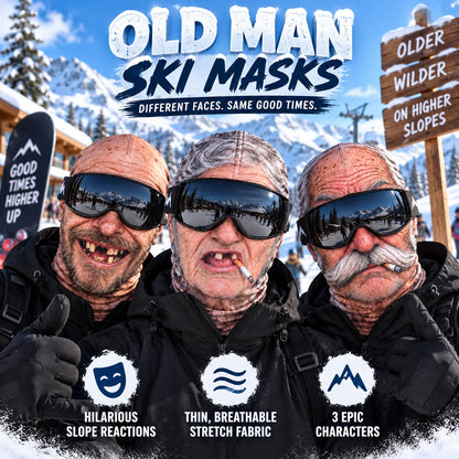 🎿 Realistic Face Balaclava – Funny Ski & Snowboard Mask for Cold Weather Adventures