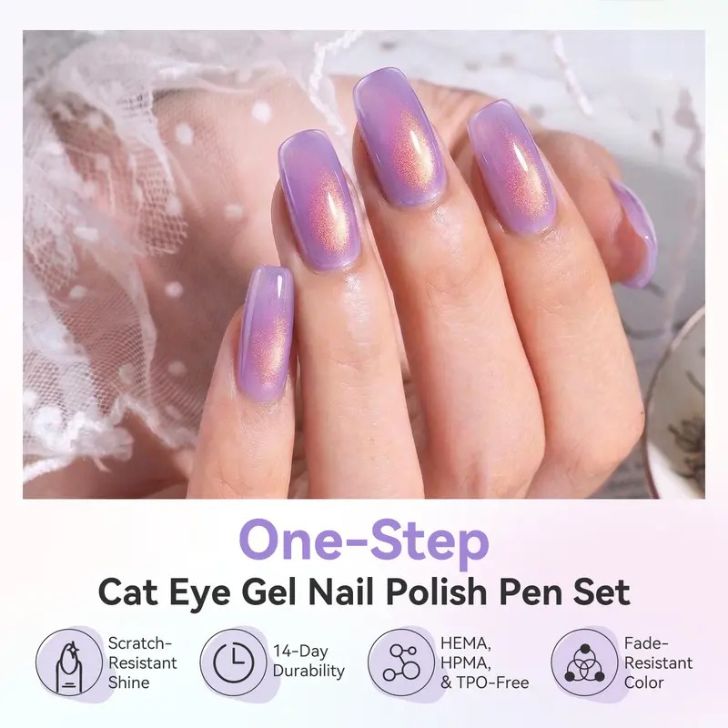 💅 6PCS One-Step Gel Nail Art Pen Set – Salon Beauty at Home