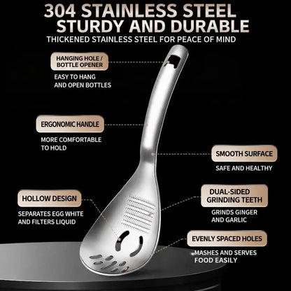 5 in 1 Multifunctional Cooking Spoon 304 Stainless Steel Heavy Duty Kitchen Utensil