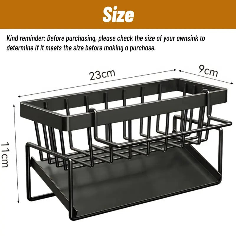 Kitchen Sink Corner Sponge Drain Rack Multifunctional Durable Sink Caddy Kitchen Bathroom
