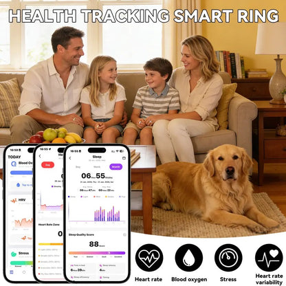 2026 Smart Ring – No Subscription Health & Fitness Tracker Waterproof for Outdoor Sports Gift
