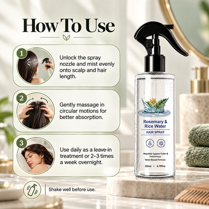 Rosemary & Rice Water Hair Mist Soft & Smooth Non-Greasy Fast Absorbing