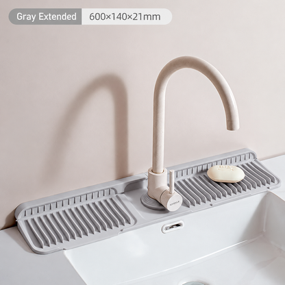 Tap Mat for Kitchen Sink, Splash Guard, Silicone Drying Mat, Quick Drying Stone Sink Tray ✨