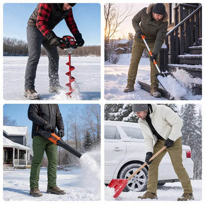 Men's Fleece Lined Tactical Cargo Pants Windproof Warm Multi Pockets