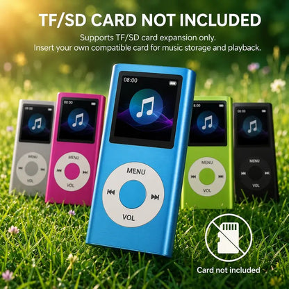 Compact Multi Function MP3 Player Portable LCD Screen No Memory Headphone Jack Offline Playback