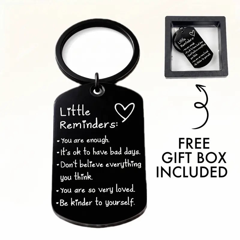 Minimalist Quote Keychain Uplifting Friend Present for Women