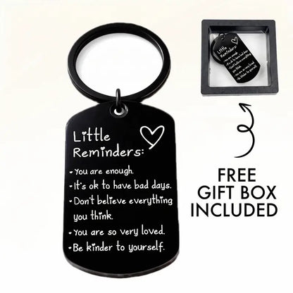 Minimalist Quote Keychain Uplifting Friend Present for Women