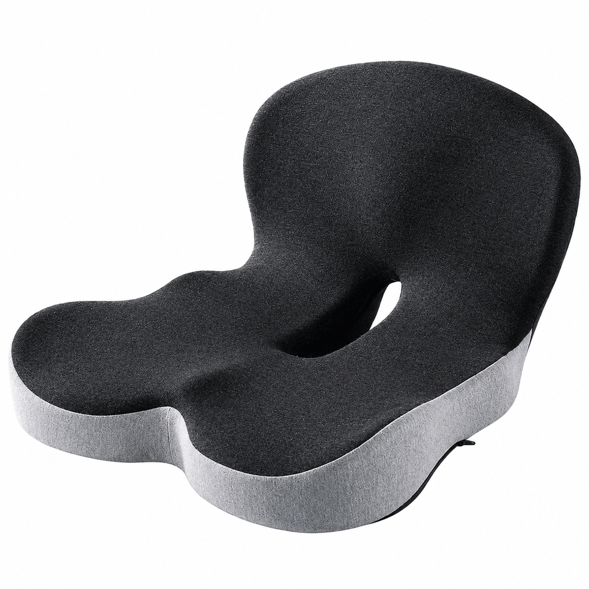 Ergonomic Memory Foam Seat Cushion with Contoured Lumbar Support & Pressure Relief