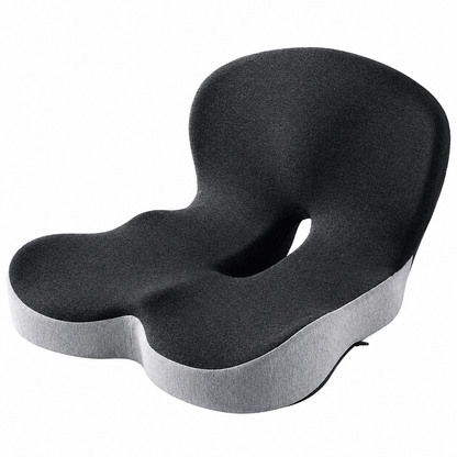 Ergonomic Memory Foam Seat Cushion with Contoured Lumbar Support & Pressure Relief