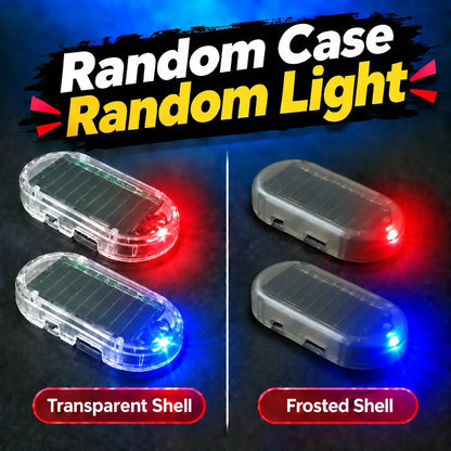 Solar Powered Fake Car Alarm Light – Auto Sensor LED Flashing Security Lamp, No Wiring DIY Anti-Theft Dummy Light