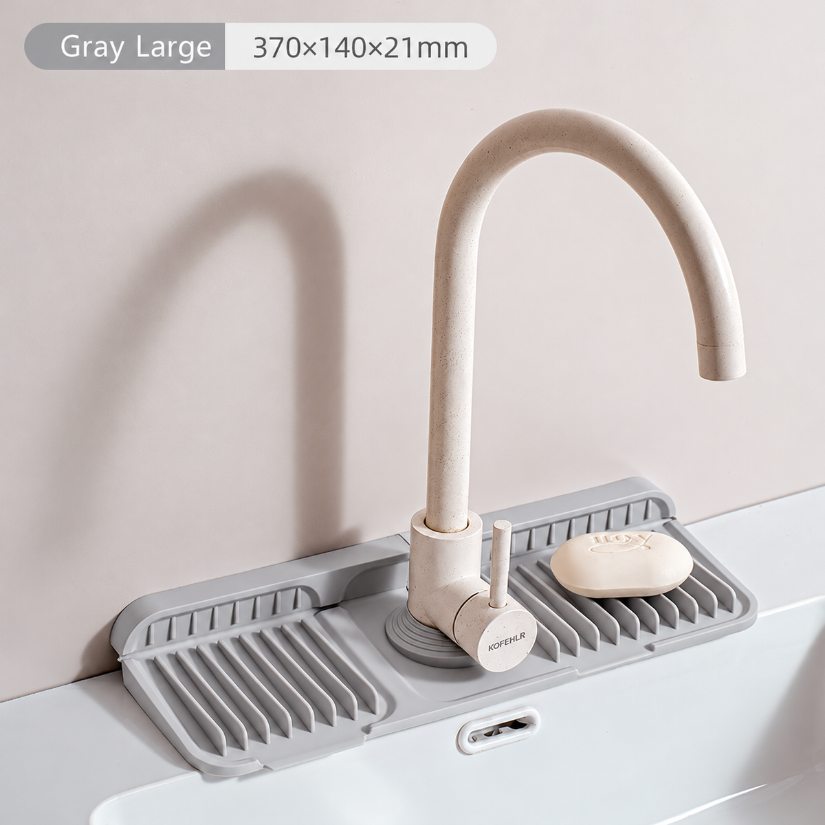 Tap Mat for Kitchen Sink, Splash Guard, Silicone Drying Mat, Quick Drying Stone Sink Tray ✨
