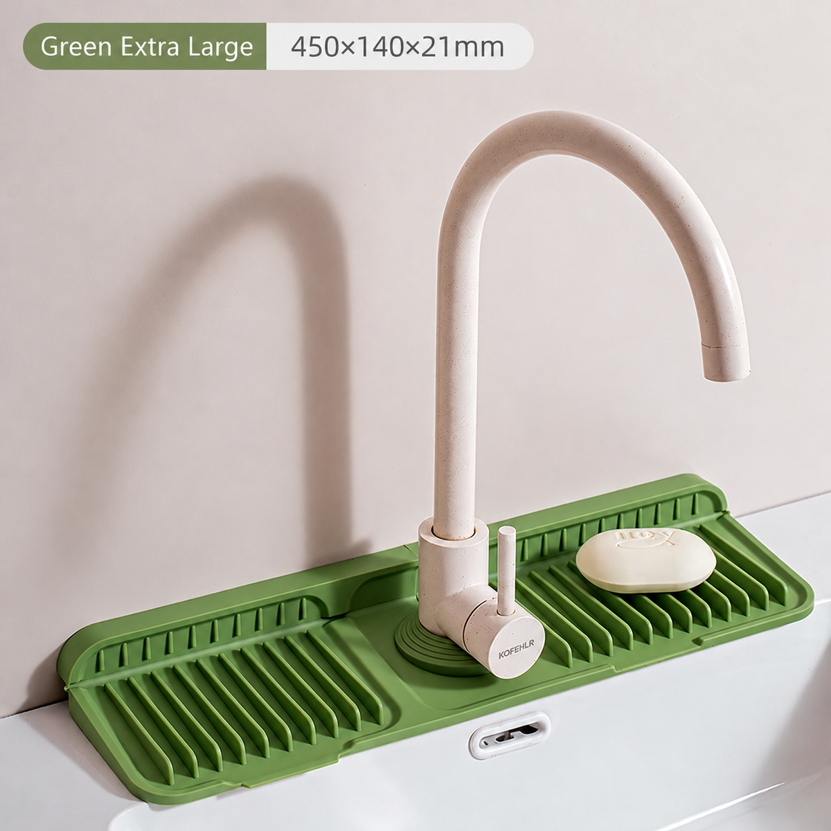 Tap Mat for Kitchen Sink, Splash Guard, Silicone Drying Mat, Quick Drying Stone Sink Tray ✨