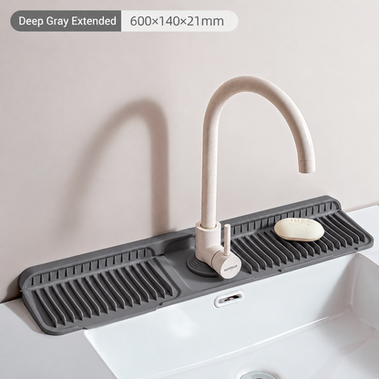Tap Mat for Kitchen Sink, Splash Guard, Silicone Drying Mat, Quick Drying Stone Sink Tray ✨