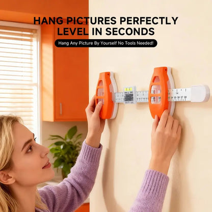 Multifunctional Picture Hanger Tool with Level & Ruler Frame Alignment Kit