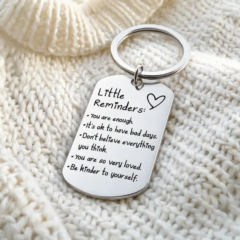 Minimalist Quote Keychain Uplifting Friend Present for Women