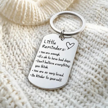 Minimalist Quote Keychain Uplifting Friend Present for Women