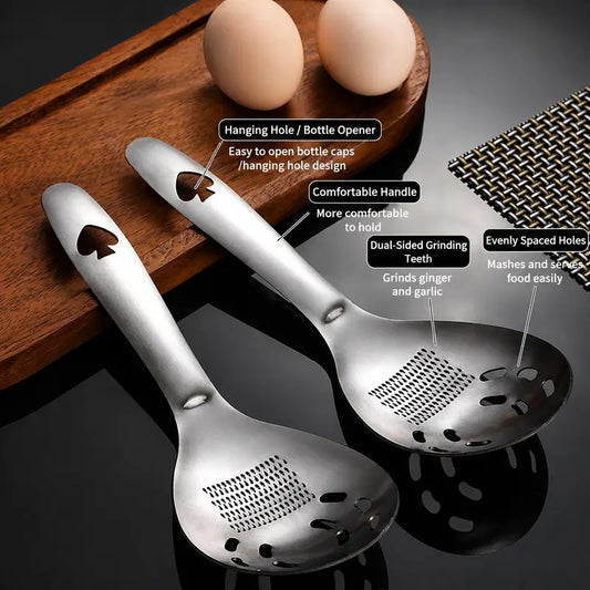 5 in 1 Multifunctional Cooking Spoon 304 Stainless Steel Heavy Duty Kitchen Utensil