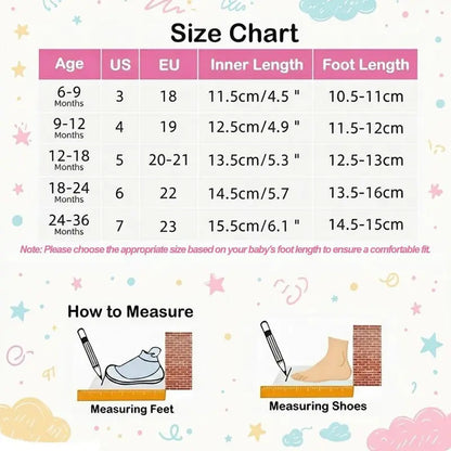 Baby Sock Cotton Shoes 6 to 24 Months Prewalker Non Slip Infant Slippers Memory Foam Breathable