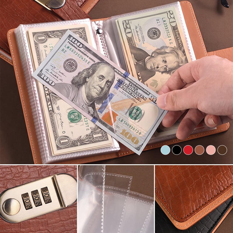 Lockable Savings Notebook - Digit Resettable Password Lock A6 Savings Notebook for Money & Important Items