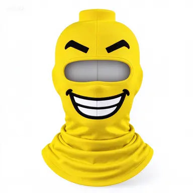 Funny Smiley Face Balaclava Lightweight Knit Winter Face Cover for Skiing Snowboarding