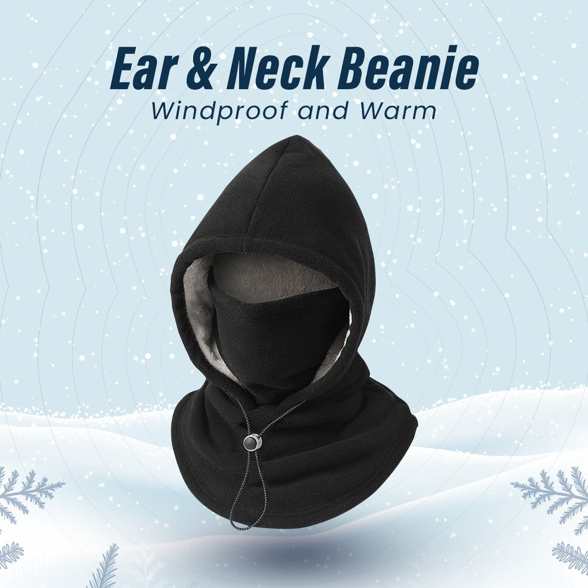 Flannel One-Piece Warm Hat with Neck Mask – Windproof for Outdoor Cycling, Fall Winter