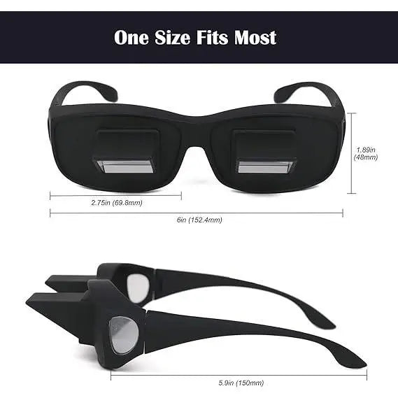 Unisex Lightweight Lazy Prism Reading Glasses 90 Degree Vision Eye Spine Protection
