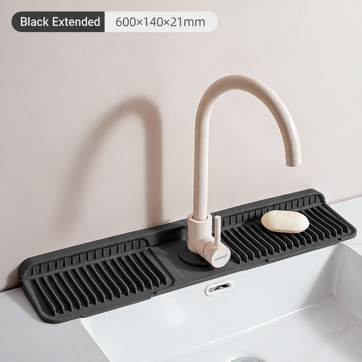 Tap Mat for Kitchen Sink, Splash Guard, Silicone Drying Mat, Quick Drying Stone Sink Tray ✨
