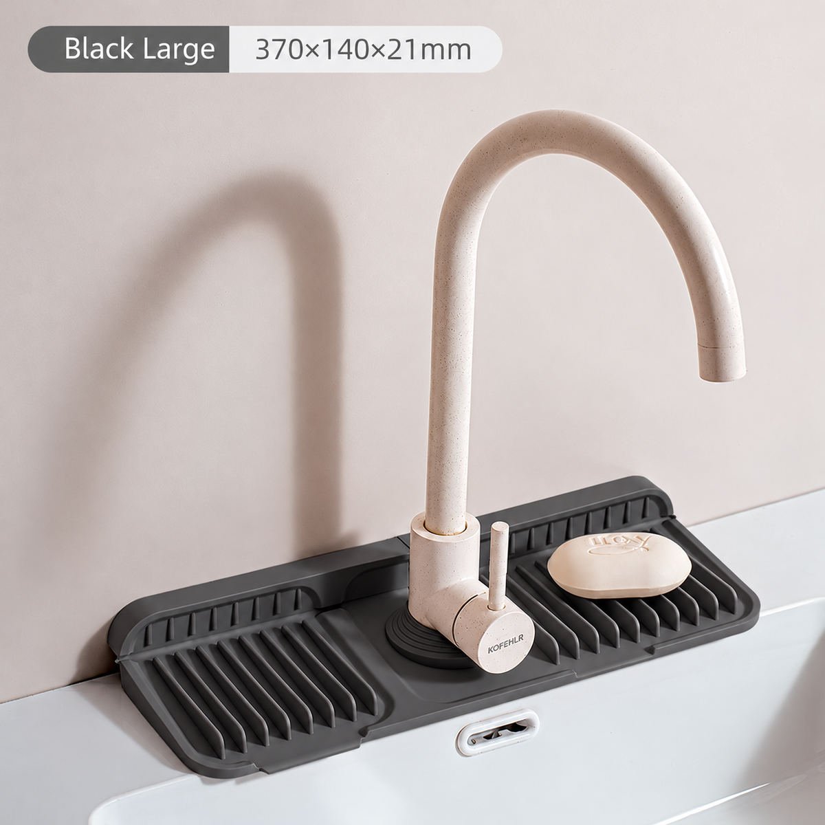 Tap Mat for Kitchen Sink, Splash Guard, Silicone Drying Mat, Quick Drying Stone Sink Tray ✨