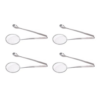 2-in-1 Stainless Steel Strainer Tongs – Fine Mesh Skimmer Clip for Frying Hot Pot Noodles