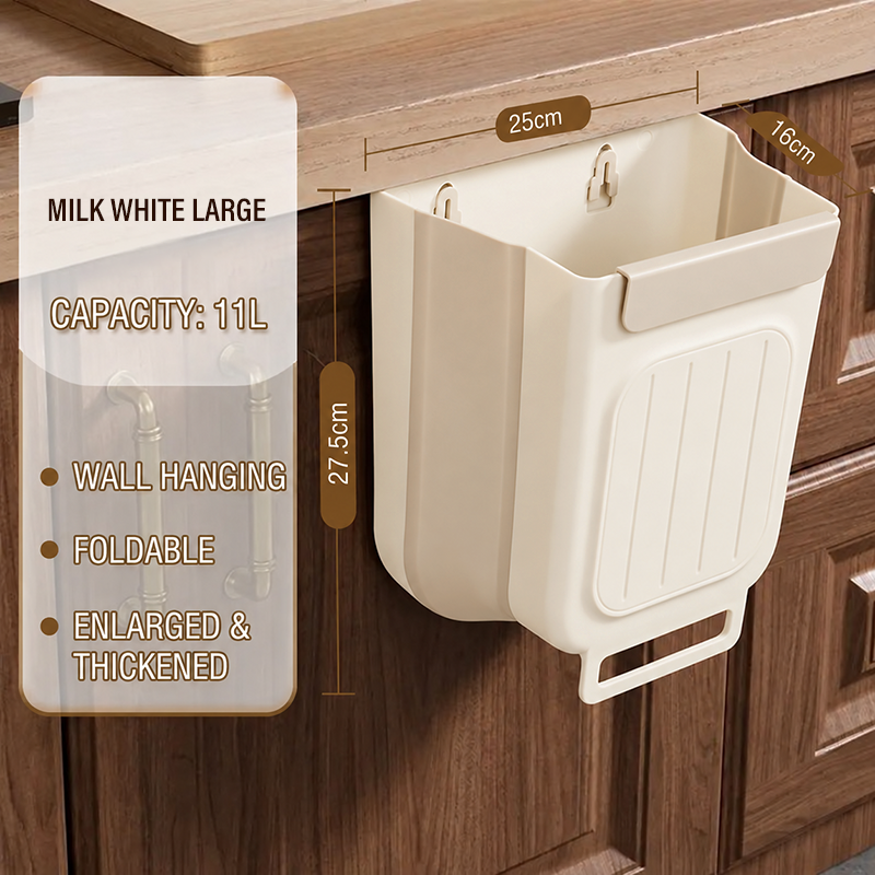 Hanging Cabinet Door Trash Can – Space-Saving Waste Bin for Kitchen