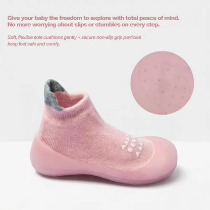 Baby Sock Cotton Shoes 6 to 24 Months Prewalker Non Slip Infant Slippers Memory Foam Breathable