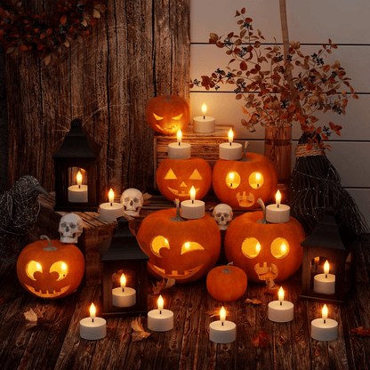 🕯️Rechargeable USB C Flameless Tealight Candles with Remote Timer Realistic Flame Home Decor