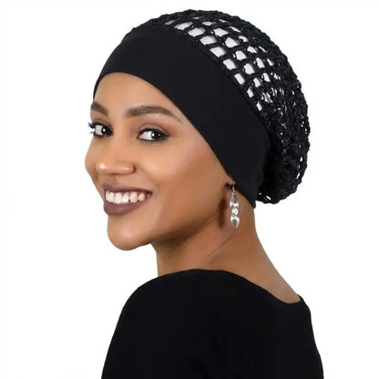 3-Piece Stretchy Wide-Edge Sleeping Cap Set – Soft Bonnet for Nighttime Hair Care & Shower Use