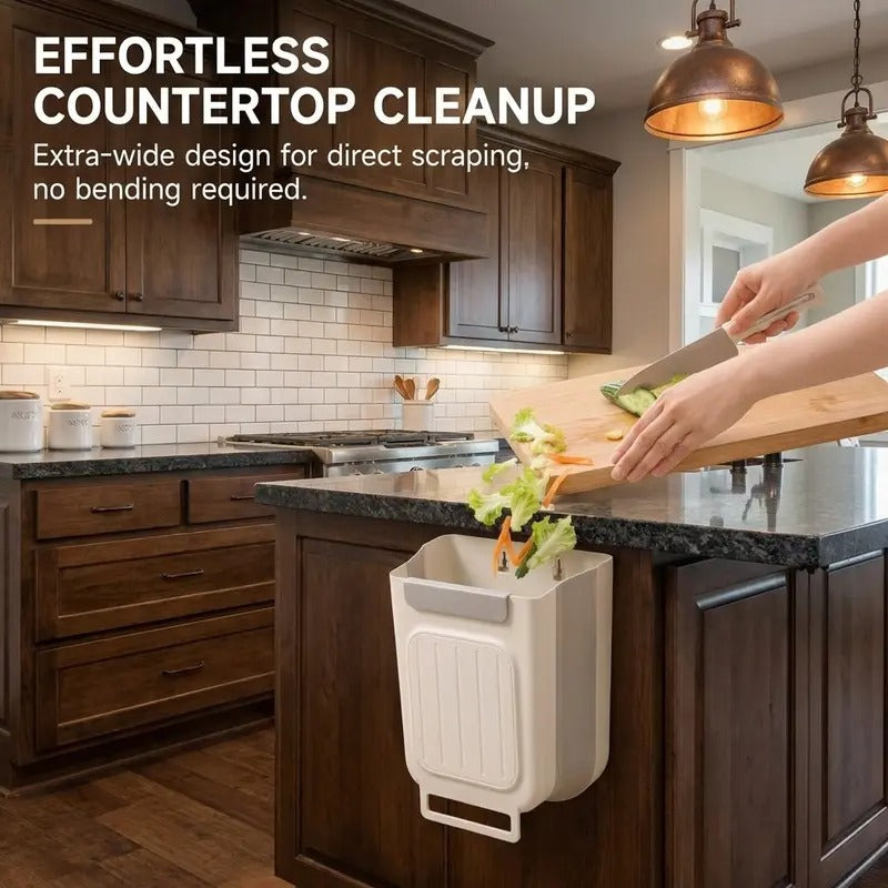 Hanging Cabinet Door Trash Can – Space-Saving Waste Bin for Kitchen