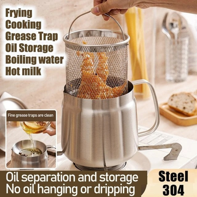 2 In 1 Oil Strainer Pot