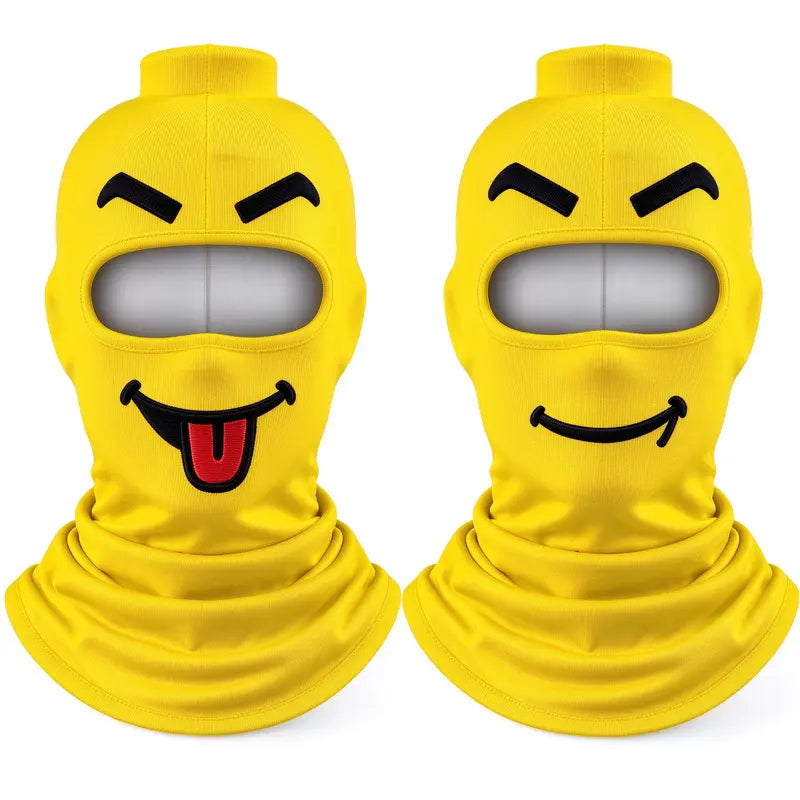 Funny Smiley Face Balaclava Lightweight Knit Winter Face Cover for Skiing Snowboarding