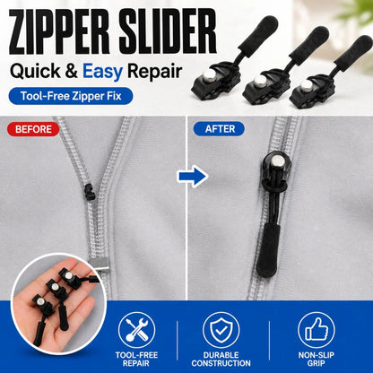🔧Zipper Repairer 3 Sizes Detachable Tool Free for Bags Jackets Clothes Shoes Boots