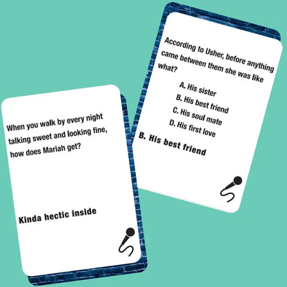 90s R&B Expansion Pack Music Trivia Card Game 80 Cards