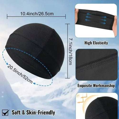 Unisex Multifunctional Skull Cap Beanie Stretchy Helmet Liner Biking Outdoor Hat