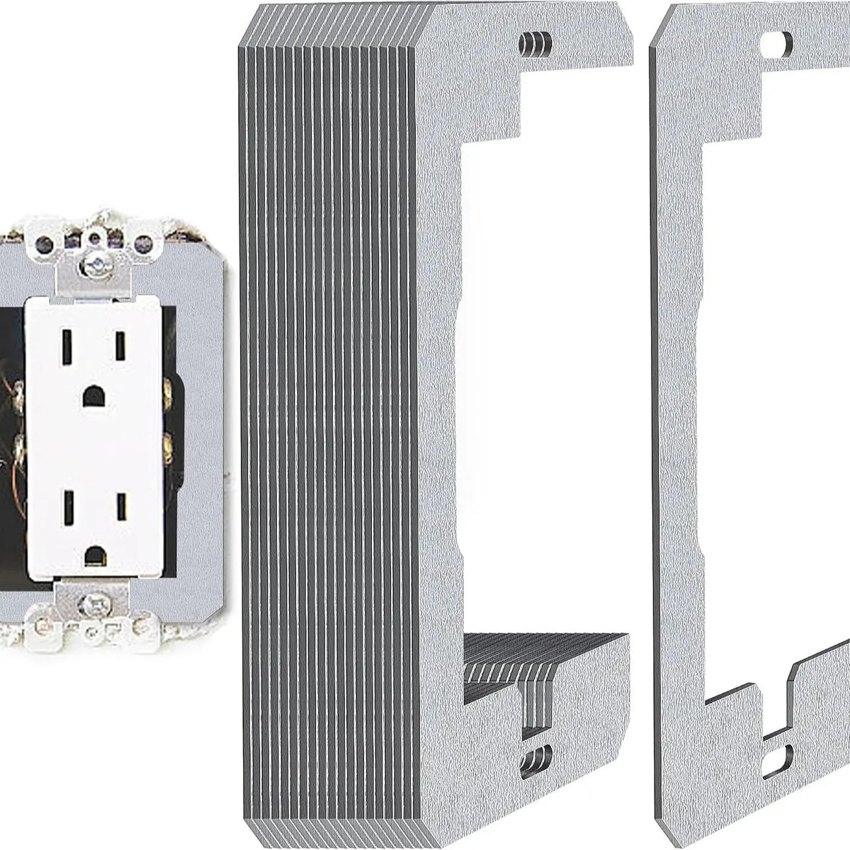 Fix Loose Outlets & Electrical Boxes Metal Flush Fit Device Leveling Plates Wall Plate Spacers